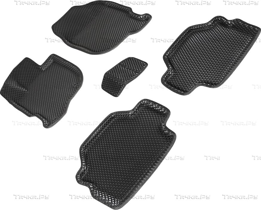 Коврики Seintex 3D EVA ромб для салона Mitsubishi Pajero Sport II 2008-2016 ЧЕРНЫЕ. Артикул 95320