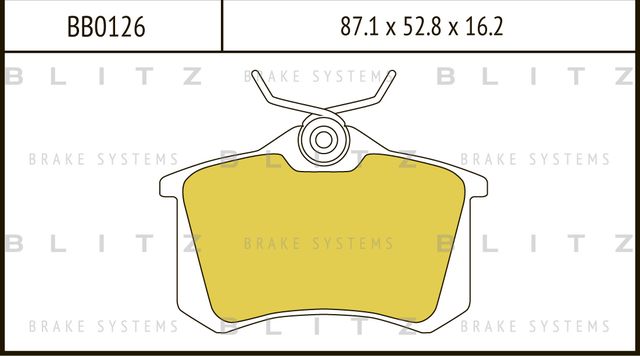 Колодки тормозные PSA C3/C4/207/308 04- задн. (Blitz). Артикул BB0126