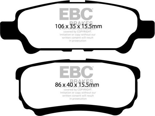 Тормозные колодки EBC Brakes. Артикул DP1563