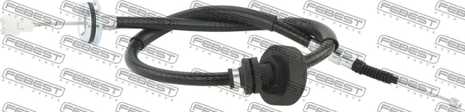 Трос ручника (тросик ручного тормоза) Febest. Артикул 19100-E70RH