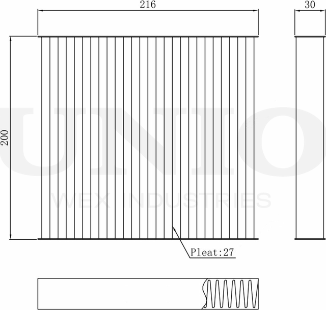 Фильтр салона (Unio). Артикул FLT-40002C