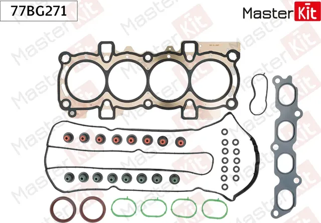 Комплект прокладок двигателя верх. FORD FOCUS III 1.6 TI 10 (Master KIT). Артикул 77BG271