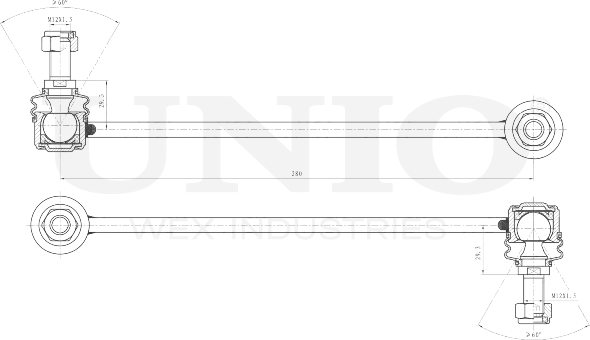 Тяга/стойка стабилизатора (Unio). Артикул SSP-50241