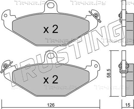 Тормозные колодки Trusting задние для Renault Safrane I 1992-2000. Артикул 168.0