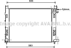 Радиатор охлаждения двигателя AVA для Renault Clio IV 2012-2019. Артикул DAA2008