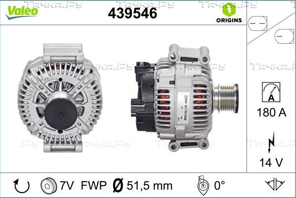 Генератор Valeo Origins New для Mercedes-Benz Vito II (W639) 2003-2014. Артикул 439546