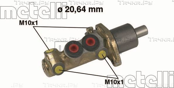Тормозной цилиндр главный Metelli (Чугун) для SEAT Malaga 1985-1993. Артикул 05-0087