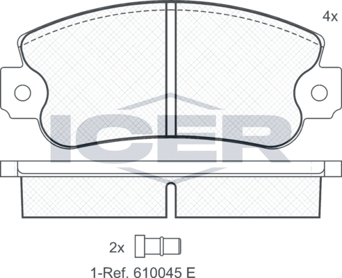Тормозные колодки Icer. Артикул 180418