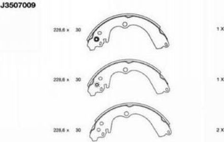 Тормозные колодки Nipparts. Артикул J3507009
