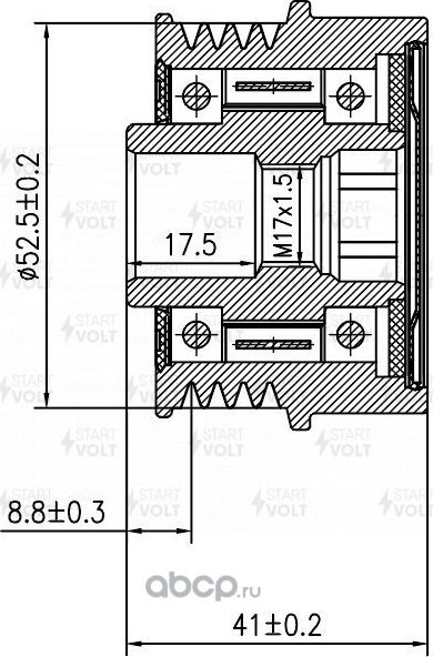 Муфта генератора обгонная StartVOLT. Артикул SGP 1753