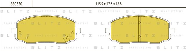 Колодки тормозные дисковые | перед | (Blitz) Blitz. Артикул BB0330