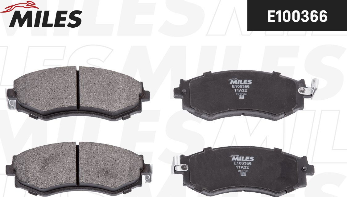 Тормозные колодки Miles (Semi-Metallic). Артикул E100366