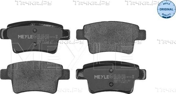 Тормозные колодки Meyle Original задние для Citroen C4 I 2006-2013. Артикул 025 245 4016