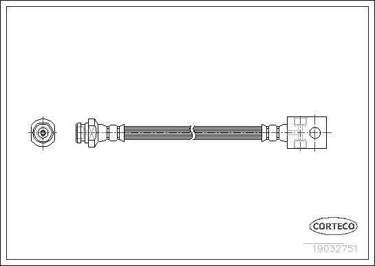 Тормозной шланг Corteco задний для Nissan Patrol Y60 1988-1998. Артикул 19032751