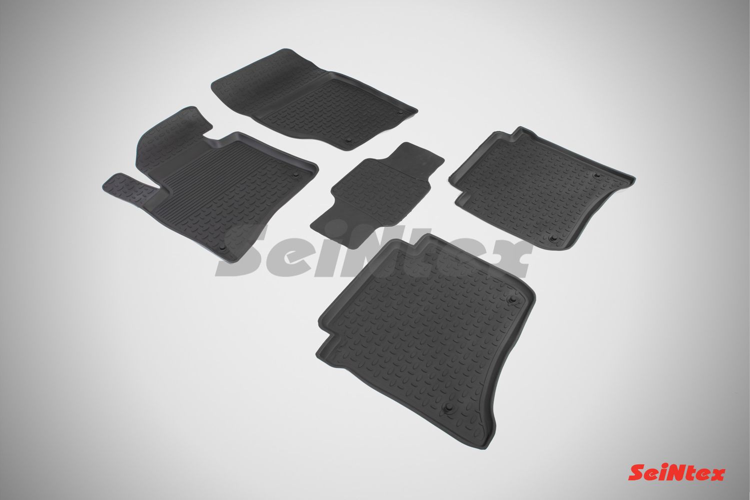 Коврики резиновые Seintex с высоким бортиком для салона Volkswagen Touareg II 2010-2018. Артикул 82716