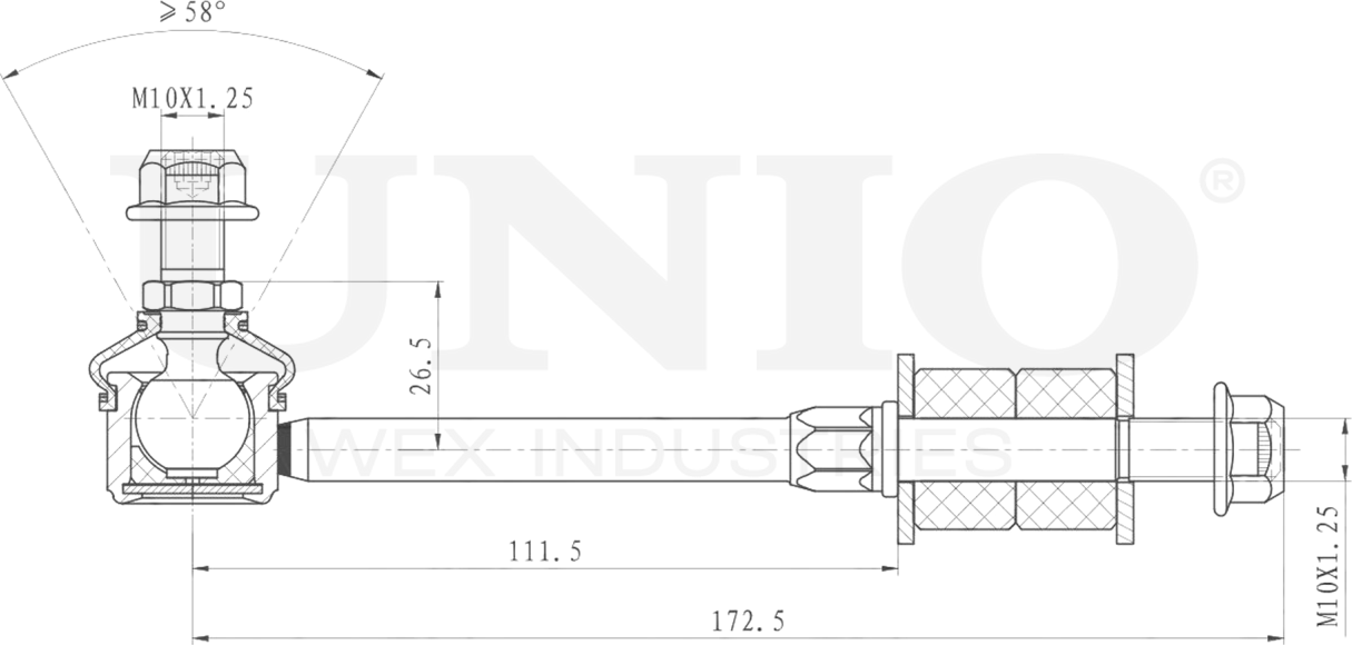 Тяга/стойка стабилизатора (Unio). Артикул SSP-50217