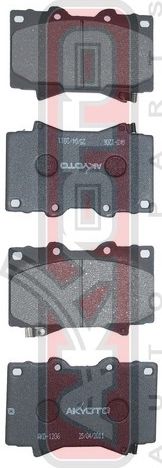 Тормозные колодки Akyoto Packing AKYOTO. Артикул AKD-1206