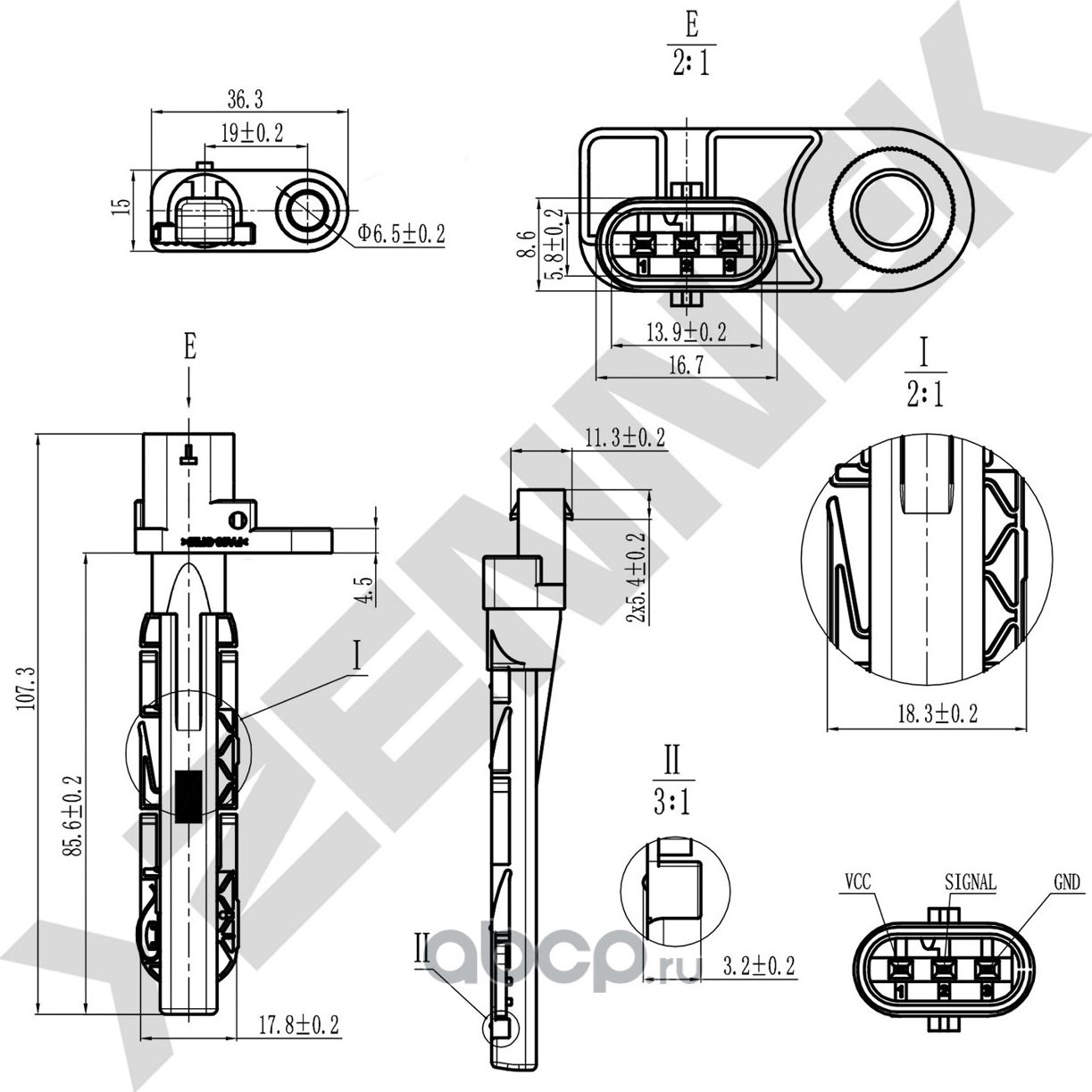Датчик к.вала Audi A4/A5/A6/A7/A8/Q5/Q7/VW Touareg 3.0 V6 TDI 08 (Zennek). Артикул DCS0219