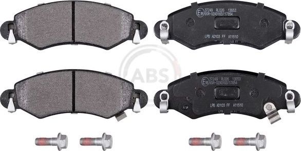 Тормозные колодки ABS. Артикул 37249