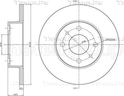 Тормозной диск Trusting передний для Fiat Uno I 1983-2006. Артикул DF211