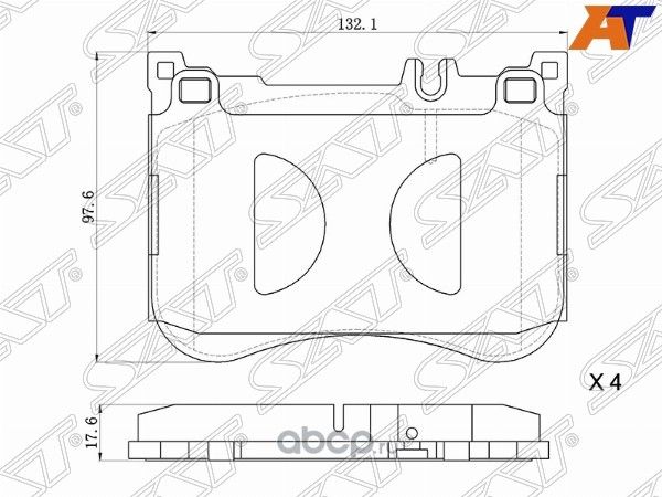 Колодки тормозные перед MERCEDES S-CLASS W222C217 (SAT). Артикул ST280009