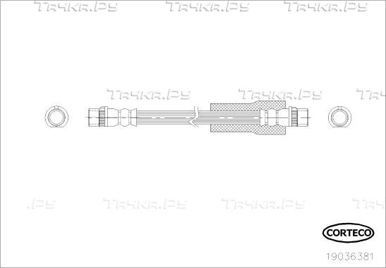 Тормозной шланг Corteco задний для Peugeot Expert II 2007-2016. Артикул 19036381