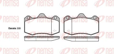 Тормозные колодки Remsa передние для Renault Clio II 2000-2005. Артикул 1404.00