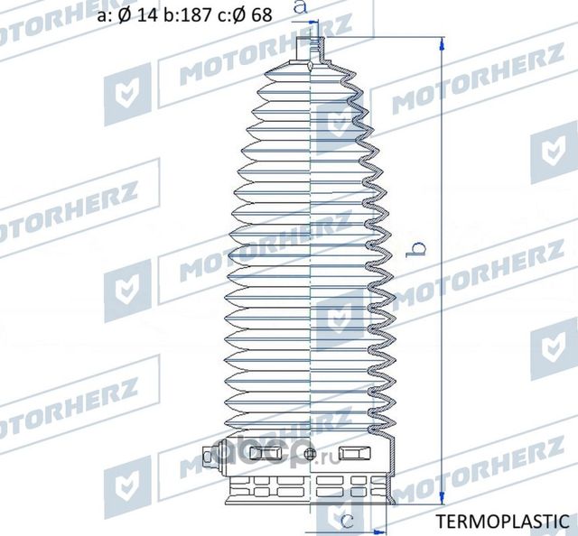 Пыльник рулевой рейки (Motorherz). Артикул RDZ0134MG