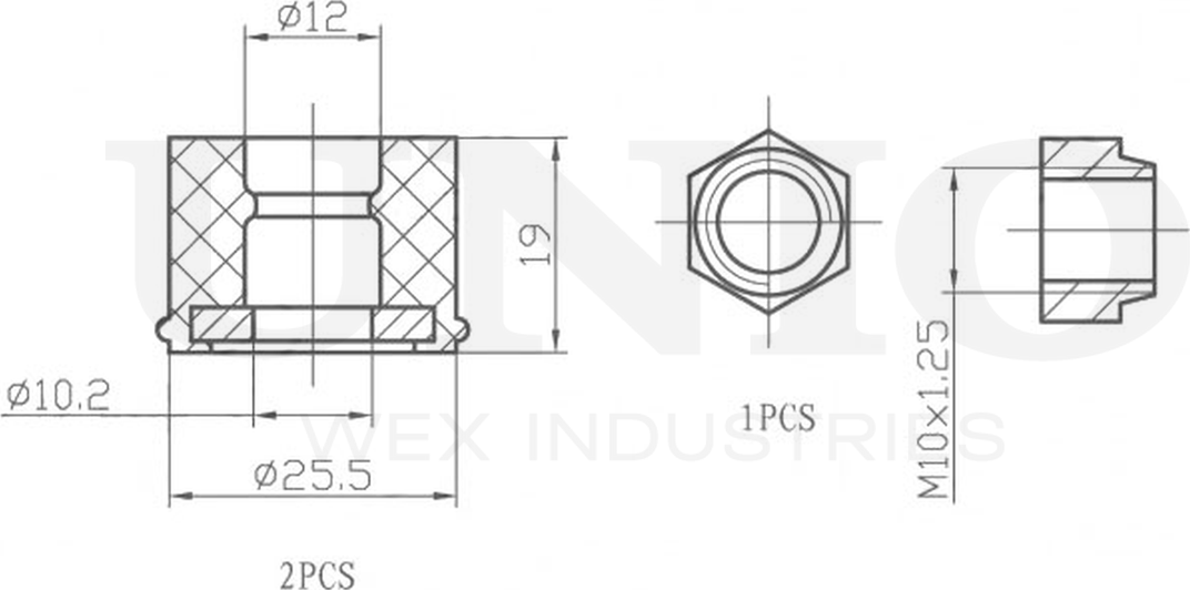 Сайлентблоки, комплект (Unio). Артикул RMP-20479