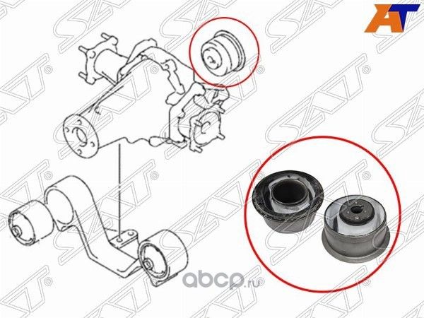 Сайлентблок заднего дифференциала SUZUKI GRAND VIT (SAT). Артикул ST2756166J01