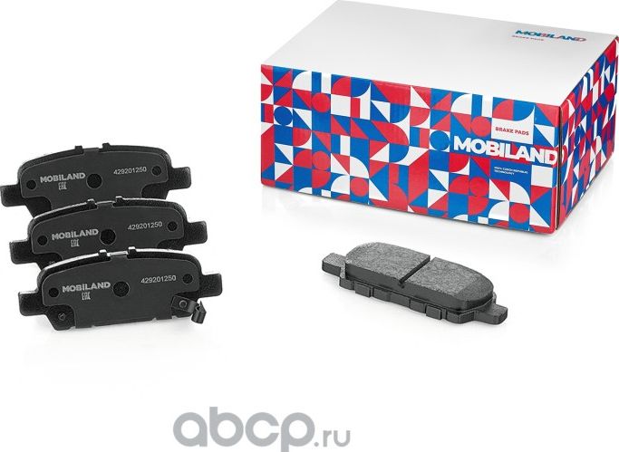 Колодки тормозные дисковые задние (4 шт.) с п/шум. пласт. NISSAN X-TRAIL (T32) (Mobiland). Артикул 429201250