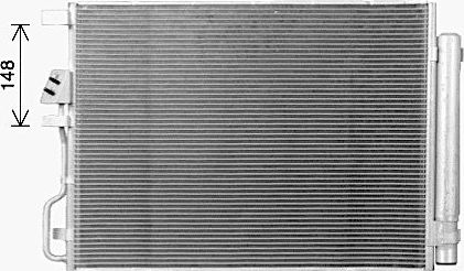 Радиатор кондиционера (конденсатор) AVA (алюминий) для Hyundai Tucson III 2015-2026. Артикул HY5469D
