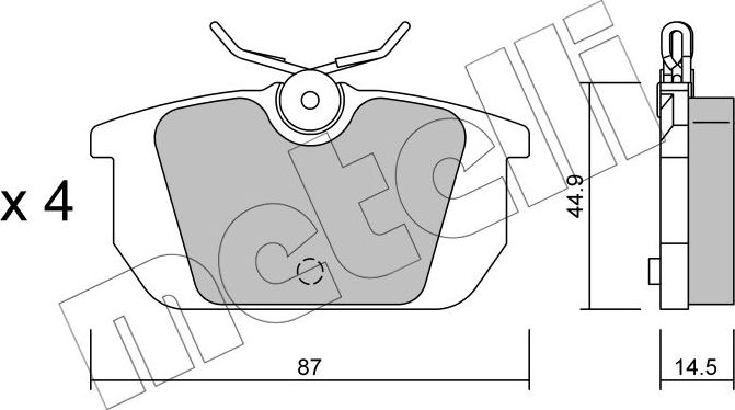 Тормозные колодки Metelli. Артикул 22-0064-0