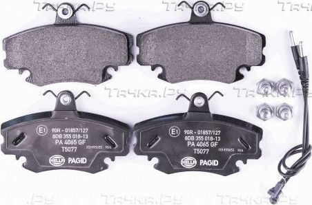 Тормозные колодки Hella передние для Renault 11 1983-1988. Артикул 8DB 355 018-131