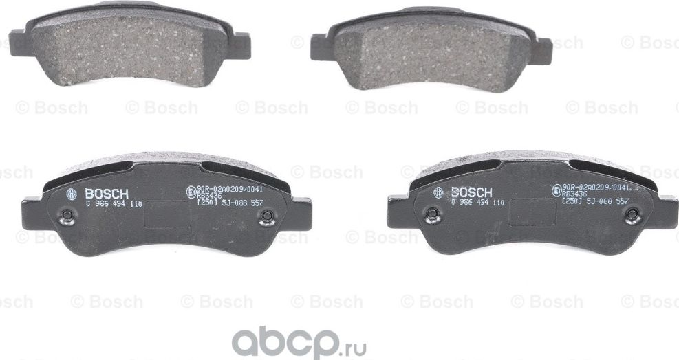 Колодки торм задн к-т Citroen Jumper  Fiat Ducato  Peugeot Boxer (Bosch). Артикул 986494110