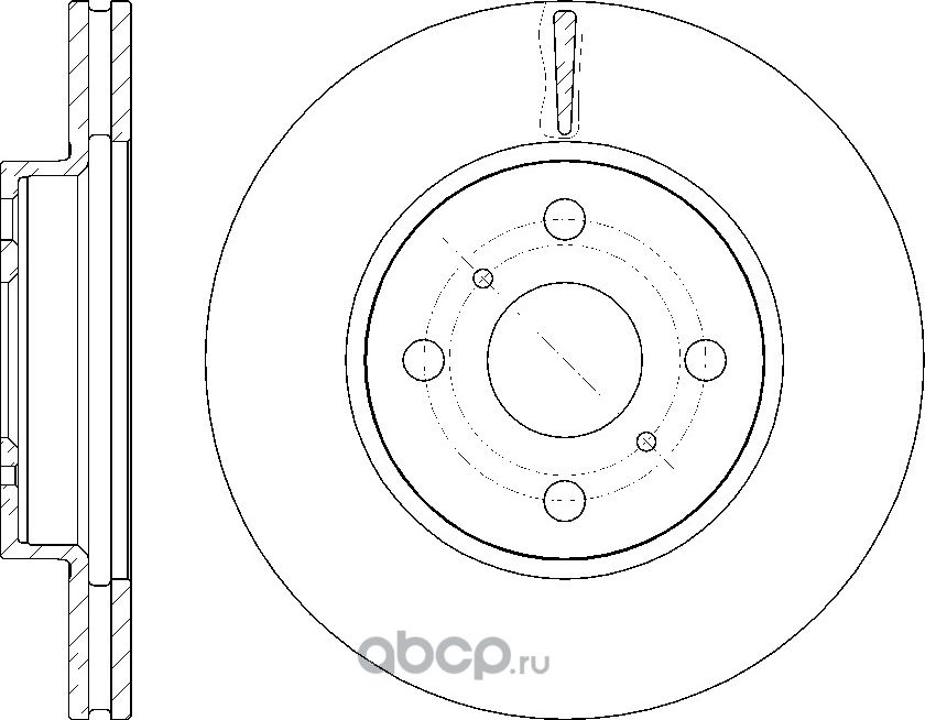 Диск тормозной вентилируемый (G-Brake). Артикул GR20431