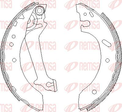 Тормозные колодки Remsa задние для Ford Escort V 1995-2000. Артикул 4670.01