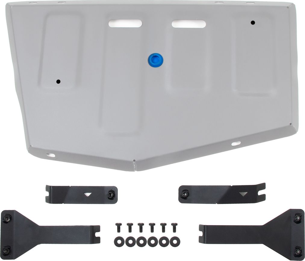 Защита алюминиевая Rival для топливного бака JAC JS4 FWD АКПП 2022-н.в.. Артикул 333.9214.1