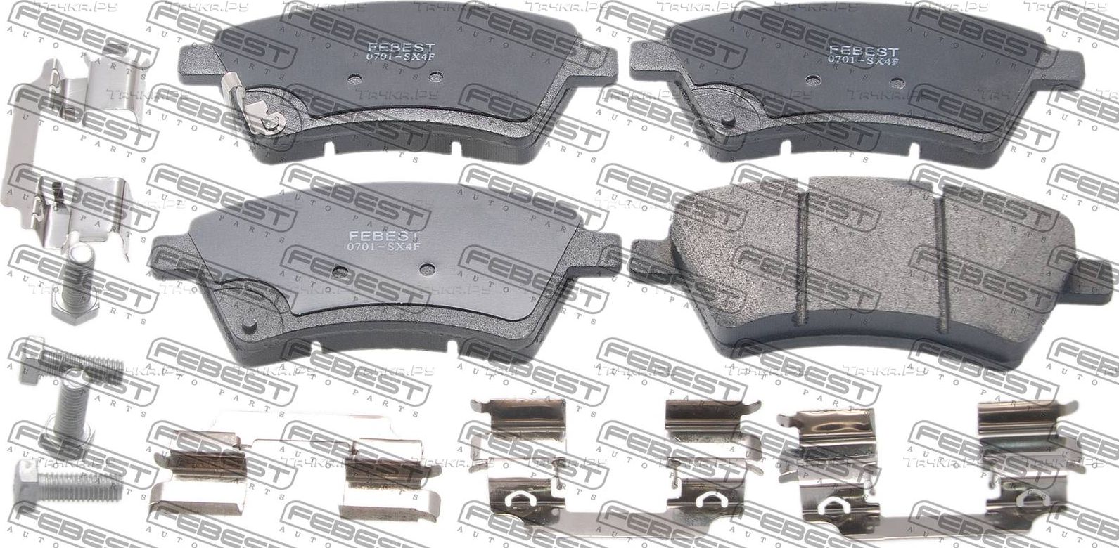 Тормозные колодки Febest. Артикул 0701-SX4F