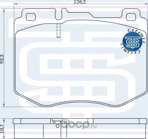 Колодки тормозные передние, Ceramic (Starke). Артикул 172622