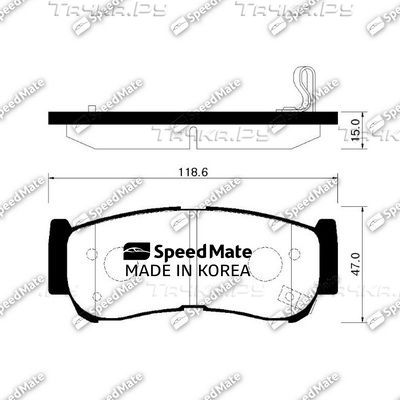 Тормозные колодки SpeedMate. Артикул SM-BPH031