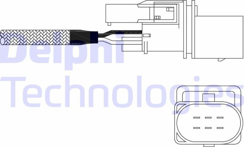 Лямбда-зонд (кислородный датчик) Delphi. Артикул ES11022-12B1