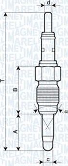 Свеча накаливания (накала) Magneti Marelli. Артикул 062900083304