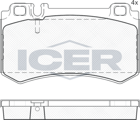 Тормозные колодки Icer. Артикул 181680