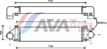 Интеркулер AVA для Ford Focus III 2012-2019. Артикул FDA4481