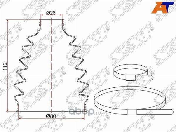 Пыльник шруса наружный  FR MMC ASX 10- 1,6 2 хому (SAT). Артикул BKFD022