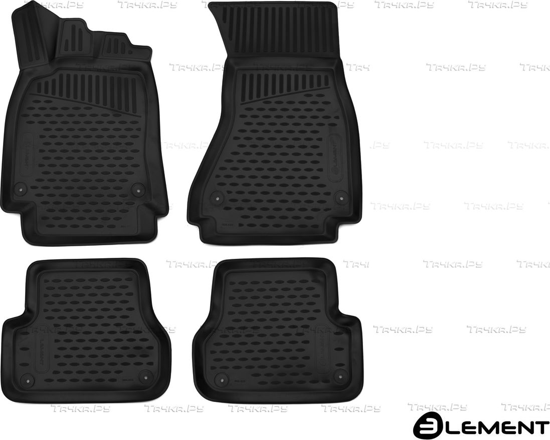 Коврики Element 3D для салона Audi A6 C7 Avant, Allroad (без перч. ящика) 2012-2026. Артикул ELEMENT3D0424210k