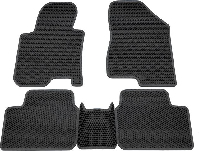 Коврики Rezkon EVA Соты для салона Kia Ceed II 2012-2018 Серый кант. Артикул 9121005202