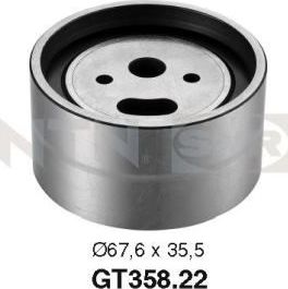 Натяжной ролик (натяжитель) ремня ГРМ NTN / SNR. Артикул GT358.22