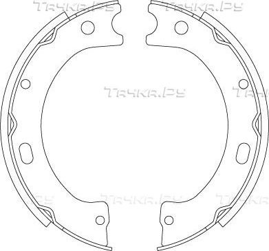 Тормозные колодки (стояночная тормозная система) TRW задние для Nissan Cabstar F24M, F24W 2006-2013. Артикул GS8805
